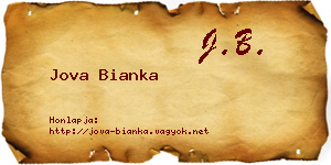 Jova Bianka névjegykártya