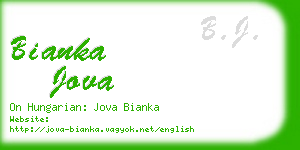 bianka jova business card
